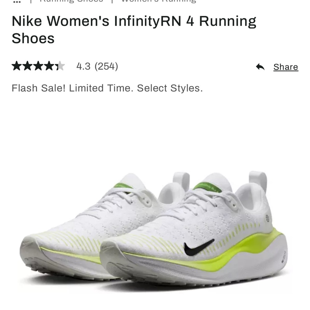 NWT Nike Women's InfinityRN 4 Running Shoes
